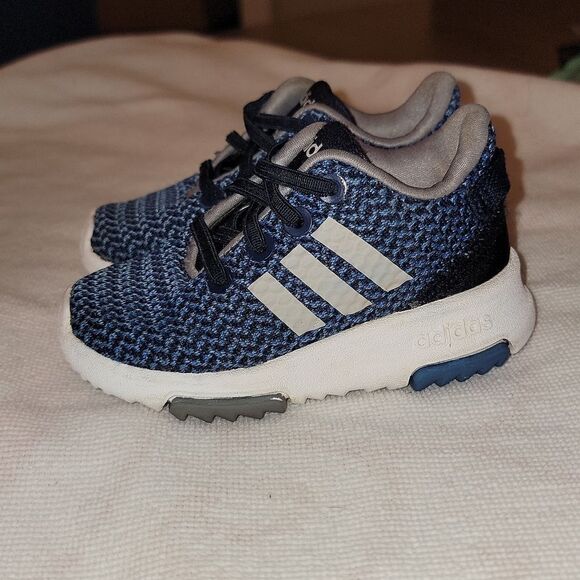 Adidas Toddler Cloudfoam Racer TR Sneaker Shoes Navy & Grey Size 5 - Picture 3 of 15